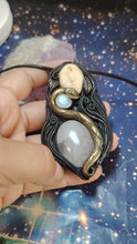 Load and play video in Gallery viewer, PREORDER Ayahuasca Yage Spirit Necklace | Shamanic Healing Sacred Plants Psychedelic Jewelry - ROSE QTZ
