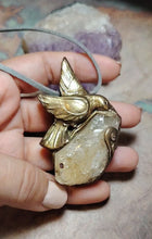 Load and play video in Gallery viewer, PREORDER The Hummingbird | San Pedro Cactus, Huachuma, Jewelry | Spirit Animal Shamanic Necklace Pendant
