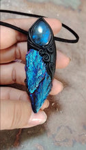 Load and play video in Gallery viewer, PREORDER Andromedan Starseed Jewelry | Kyanite Necklace | Andromeda Star Soul Pendant
