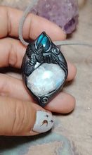 Load and play video in Gallery viewer, PREORDER The Morrigan | Raven Witchy Necklace | Crow Obsidian Esoteric Jewelry
