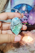 Load and play video in Gallery viewer, PREORDER Siren  Necklace | Raw Aquamarine &amp; Moonstone | Mermaid, Selkie, Sea Witch Jewelry
