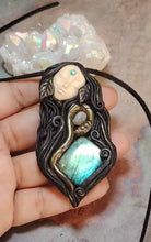 Load and play video in Gallery viewer, PREORDER Ayahuasca Yage Spirit Necklace | Shamanic Healing Sacred Plants Psychedelic Jewelry - LABRADORITE
