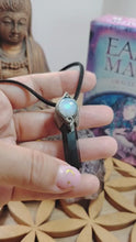 Load and play video in Gallery viewer, The Shield, Empath Protection Necklace | Moonstone &amp; Obsidian | Reject Evil Eye and  Negativity
