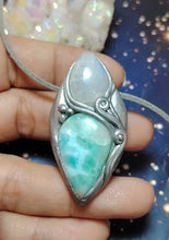Load and play video in Gallery viewer, PREORDER Sea Witch, Larimar Mermaid Necklace Pendant. Mermaidcore Jewelry
