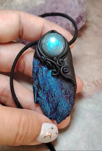 Load and play video in Gallery viewer, Andromedan Starseed Jewelry | Kyanite Necklace | Andromeda Star Soul Pendant
