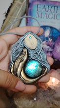 Load and play video in Gallery viewer, PREORDER Cosmic Blue Whale Goddess Spirit Necklace | Labradorite Crystal Pendant | Divine Feminine Jewelry

