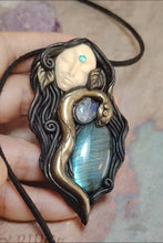 Load and play video in Gallery viewer, PREORDER Ayahuasca Yage Spirit Necklace | Shamanic Healing Sacred Plants Psychedelic Jewelry - LABRADORITE
