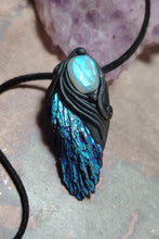 Load image into Gallery viewer, PREORDER Andromeda.  Kyanite Crystal Pendant Labradorite Necklace | Starseed Andromeda Origins Jewelry
