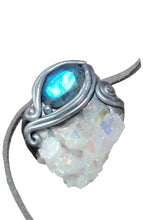 Load image into Gallery viewer, Arcturian Starseed Necklace | Angel Aura Quartz &amp; Labradorite Pendant | Arcturus Galaxy Origins Jewelry
