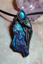 Load image into Gallery viewer, PREORDER Andromedan.  Kyanite Crystal Pendant Labradorite Necklace | Starseed Andromeda Origins Jewelry

