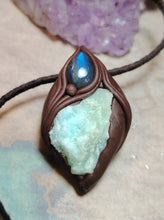 Load image into Gallery viewer, Lemurian Starseed  Hemimorphite  Crystal Necklace  | Light Codes Activation Pendant
