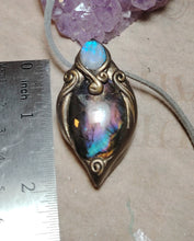 Load image into Gallery viewer, PREORDER The High Priestess | Purple Labradorite, Divine Feminine Art Necklace | Spectrolite &amp; Moonstone Pendant
