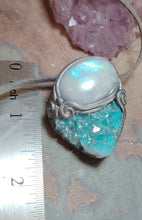 Load image into Gallery viewer, PREORDER Lucid Dreaming Necklace | Aqua Aura Quartz &amp; Moonstone | Astral Projection, Out of Body, Dream Recall Jewelry
