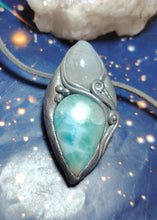 Load image into Gallery viewer, PREORDER Sea Witch, Larimar Mermaid Necklace Pendant. Mermaidcore Jewelry
