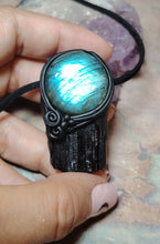 Load image into Gallery viewer, PREORDER Warrior, Black Tourmaline Necklace | Energy and Spiritual Protection Jewelry
