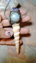 Load image into Gallery viewer, PREORDER Mermaid Crown Seashell Necklace |  Moonstone  Sea Witch Jewelry
