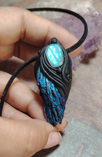 Load image into Gallery viewer, PREORDER Andromeda.  Kyanite Crystal Pendant Labradorite Necklace | Starseed Andromeda Origins Jewelry
