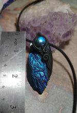 Load image into Gallery viewer, PREORDER Andromeda.  Kyanite Crystal Pendant Labradorite Necklace | Starseed Andromeda Origins Jewelry
