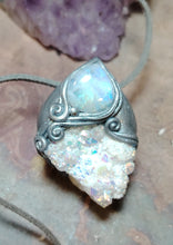Load image into Gallery viewer, PREORDER Pleiadian Starseed Necklace | Angel Aura Quartz, Moonstone | Origins Activation Jewelry
