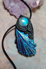 Load image into Gallery viewer, PREORDER Andromeda.  Kyanite Crystal Pendant Labradorite Necklace | Starseed Andromeda Origins Jewelry
