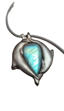 Load image into Gallery viewer, PREORDER Soulmate Dolphin Spirit Pendant. Labradorite Spectrolite Necklace

