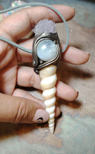 Load image into Gallery viewer, PREORDER Mermaid Crown Seashell Necklace |  Moonstone  Sea Witch Jewelry
