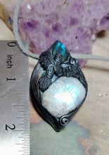 Load image into Gallery viewer, PREORDER The Morrigan | Raven Witchy Necklace | Crow Obsidian Esoteric Jewelry
