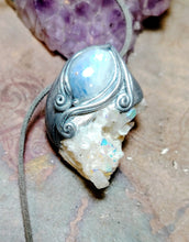 Load image into Gallery viewer, PREORDER Pleiadian Starseed Necklace | Angel Aura Quartz, Moonstone | Origins Activation Jewelry
