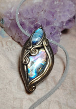 Load image into Gallery viewer, PREORDER The High Priestess | Purple Labradorite, Divine Feminine Art Necklace | Spectrolite &amp; Moonstone Pendant
