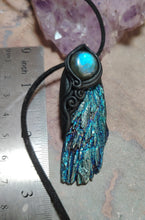 Load image into Gallery viewer, PREORDER Andromeda.  Kyanite Crystal Pendant Labradorite Necklace | Starseed Andromeda Origins Jewelry
