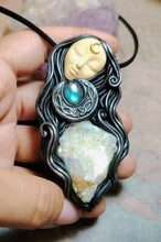 Load image into Gallery viewer, PREORDER Hecate Necklace | Hekate Triple Moon Goddess of Witches, Magic and Witchcraft | Esoteric Occult
