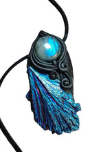 Load image into Gallery viewer, PREORDER Andromeda.  Kyanite Crystal Pendant Labradorite Necklace | Starseed Andromeda Origins Jewelry
