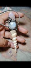 Load image into Gallery viewer, PREORDER Mermaid Crown Seashell Necklace |  Moonstone  Sea Witch Jewelry

