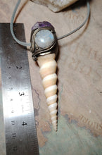Load image into Gallery viewer, PREORDER Mermaid Crown Seashell Necklace |  Moonstone  Sea Witch Jewelry
