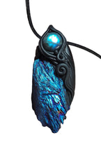 Load image into Gallery viewer, PREORDER Andromeda.  Kyanite Crystal Pendant Labradorite Necklace | Starseed Andromeda Origins Jewelry
