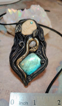 Load image into Gallery viewer, PREORDER Ayahuasca Yage Spirit Necklace | Shamanic Healing Sacred Plants Psychedelic Jewelry - LABRADORITE
