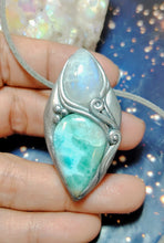 Load image into Gallery viewer, PREORDER Sea Witch, Larimar Mermaid Necklace Pendant. Mermaidcore Jewelry
