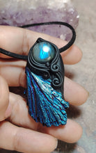 Load image into Gallery viewer, PREORDER Andromeda.  Kyanite Crystal Pendant Labradorite Necklace | Starseed Andromeda Origins Jewelry
