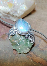 Load image into Gallery viewer, PREORDER Siren  Necklace | Raw Aquamarine &amp; Moonstone | Mermaid, Selkie, Sea Witch Jewelry
