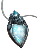 Load image into Gallery viewer, PREORDER The Morrigan | Raven Witchy Necklace | Crow Obsidian Esoteric Jewelry
