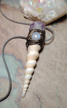 Load image into Gallery viewer, PREORDER Mermaid Crown Seashell Necklace |  Moonstone  Sea Witch Jewelry
