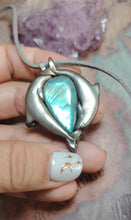 Load image into Gallery viewer, PREORDER Soulmate Dolphin Spirit Pendant. Labradorite Spectrolite Necklace
