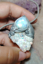 Load image into Gallery viewer, PREORDER Pleiadian Starseed Necklace | Angel Aura Quartz, Moonstone | Origins Activation Jewelry
