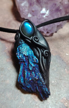 Load image into Gallery viewer, PREORDER Andromedan.  Kyanite Crystal Pendant Labradorite Necklace | Starseed Andromeda Origins Jewelry

